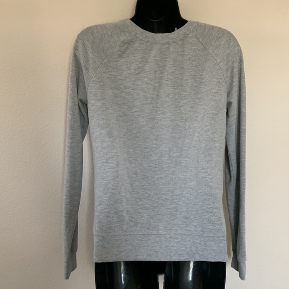 Grayson Threads Grey Grateful Cursive Print Crewneck Sweater - Picture 5 of 8